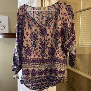 Multi print shirt size medium